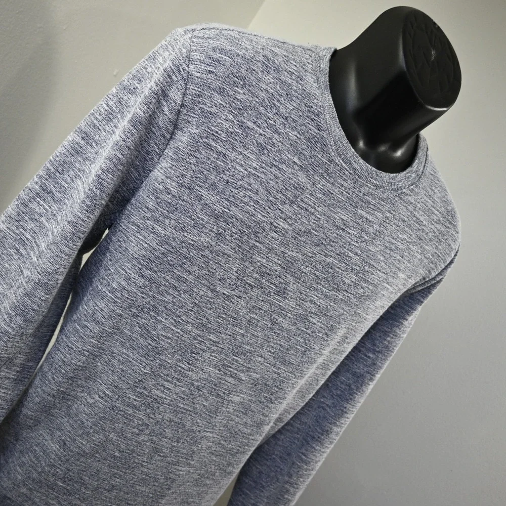Banana Republic Crew Neck‎ Sweater Mens Large Blue Viscose Long Sleeve Pullover